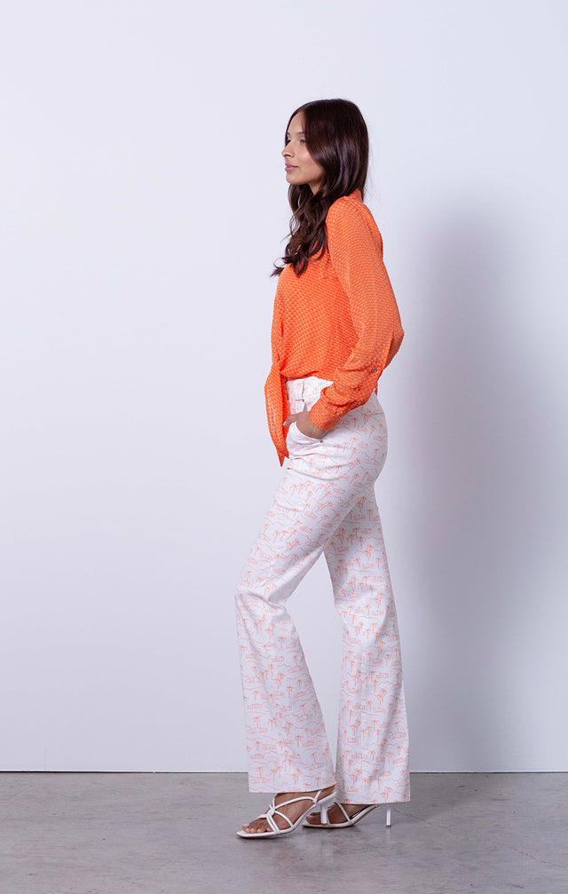 Fan Palm - Desert-Resort Print Pants - On Model