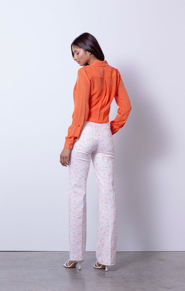 Fan Palm - Desert-Resort Print Pants - On Model