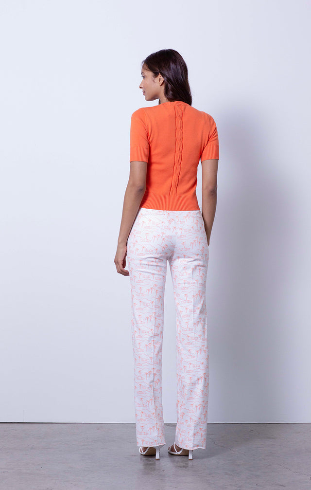 Fan Palm - Desert-Resort Print Pants - On Model