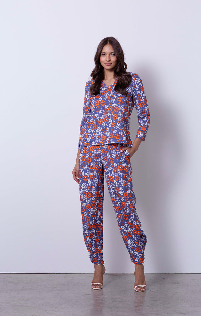 Cabaña - Floral Pull-On Resort Pants - On Model