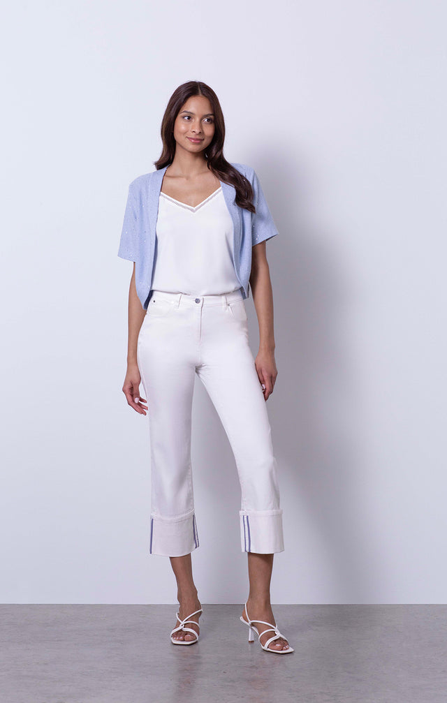 Coachella - Blue-Tipped Boyfriend Jeans - On Model