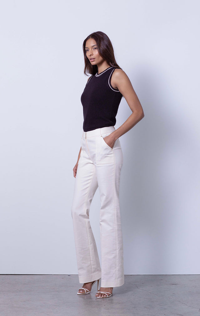 Queen's Cup - White Resort Trousers - On Model