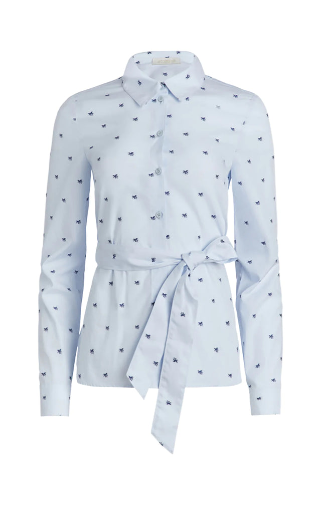 Date Palm - Belted Palm Tree Jacquard Shirt