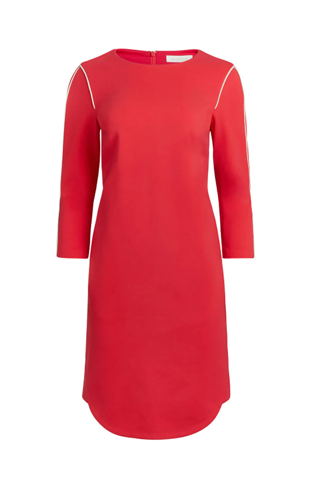 Poppy - Ponte Dress With Piping