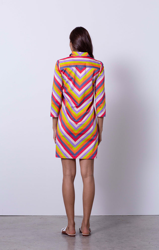 Printworks - Bias-Striped Dress - On Model