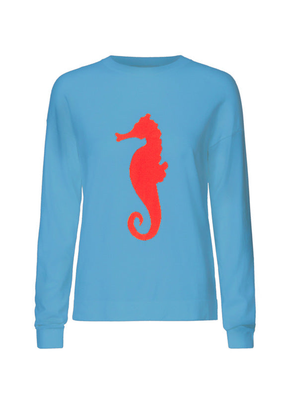 Seahorse - Nautical Intarsia Sweater