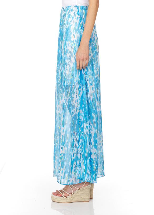 Waterfall - Print Chiffon Skirt