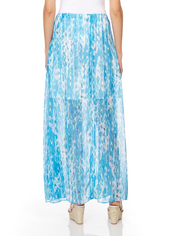 Waterfall - Print Chiffon Skirt