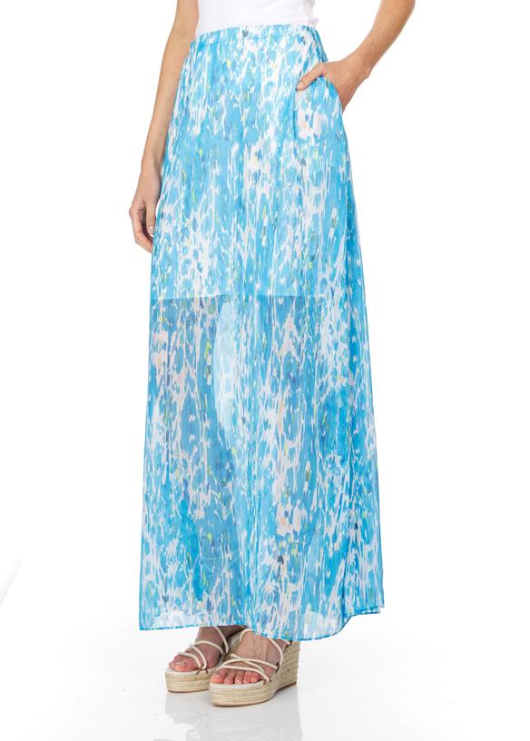 Waterfall - Print Chiffon Skirt