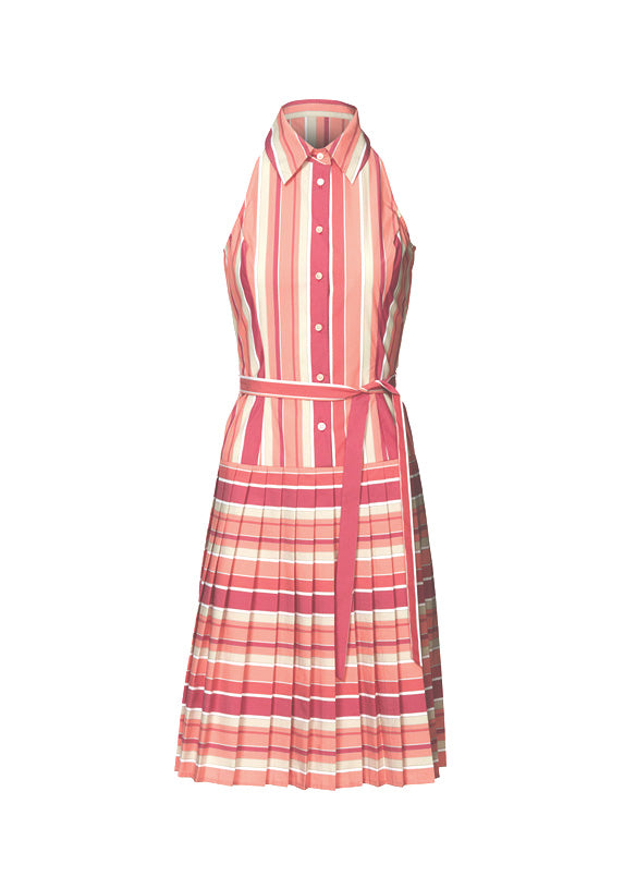 Wildberry - Pleated Striped Dress