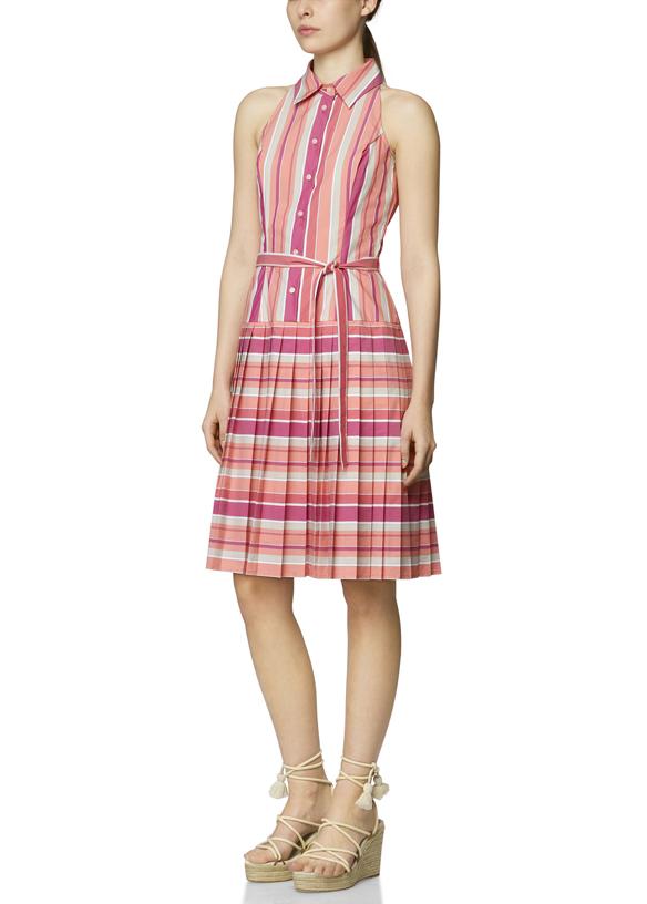Wildberry - Pleated Striped Dress