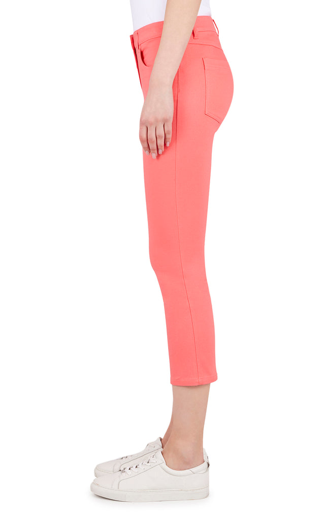Bliss - Pink Stretch Capri Jeans