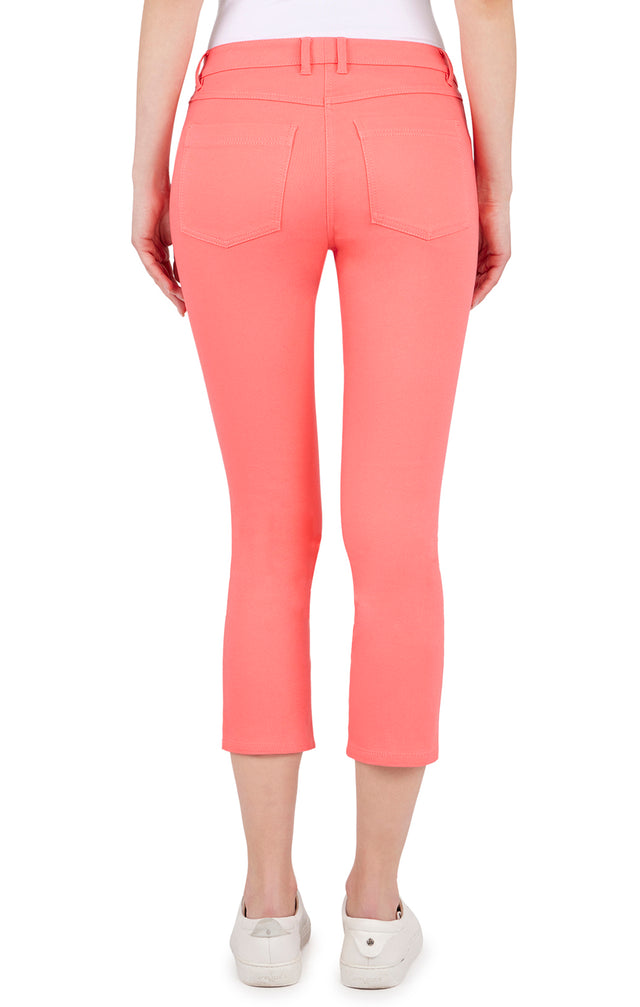 Bliss - Pink Stretch Capri Jeans