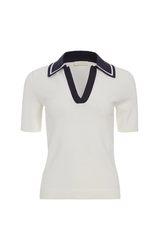 Fairhaven - Two-toned Polo Sweater - Product Image