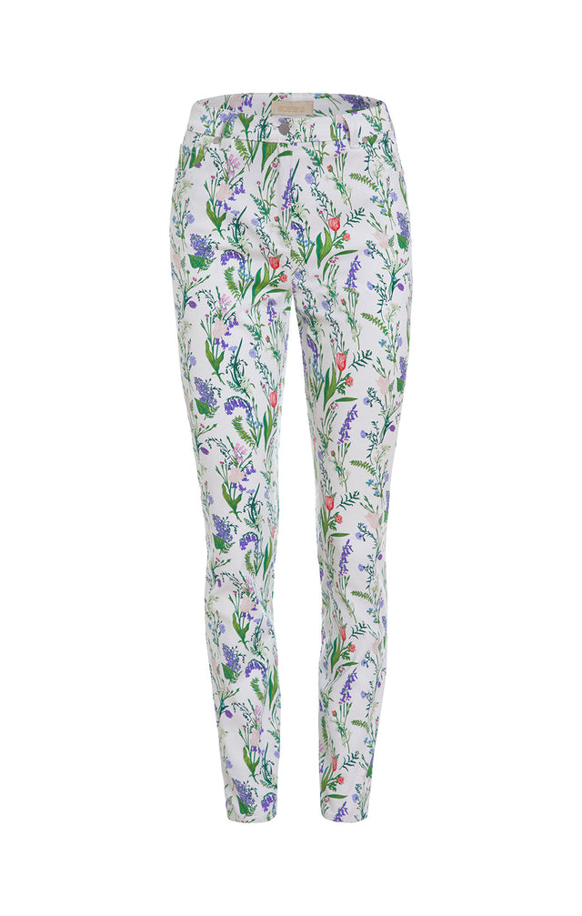 Flower Child - Garden-print Skinny Jeans - Product Image