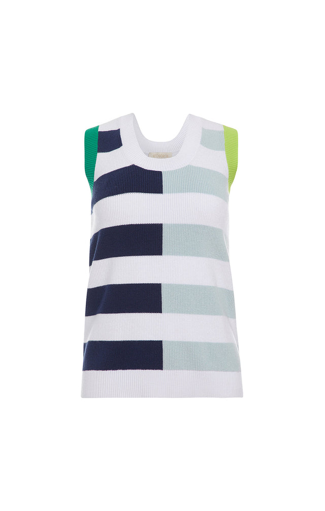 Laurel Canyon - Colorblock Stripe Sweater Shell - Product Image