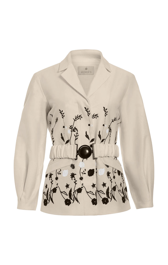 Mystique - Flower-embroidered Jacket - Product Image