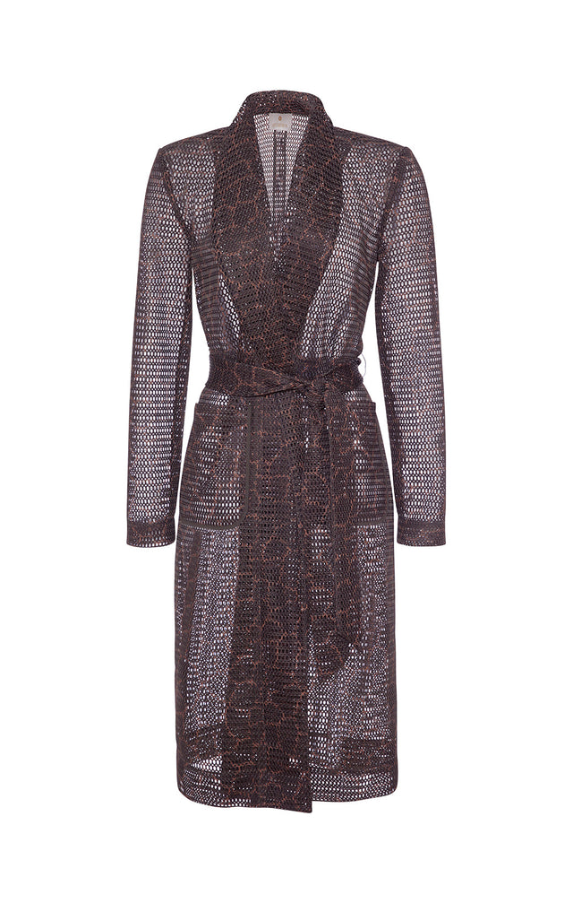 Unbridled - Animal-print Mesh Coat - Product Image