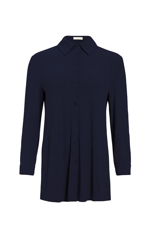 United - French Plissé Knit Blouse - Product Image