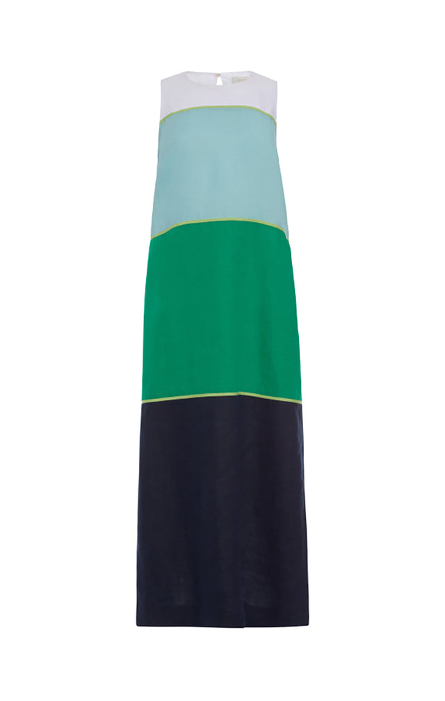 Venice Beach - Colorblock Linen Dress - Product Image