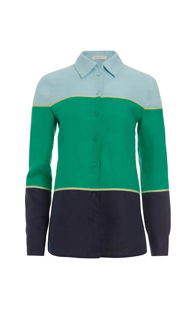 Venice Beach - Colorblock Linen Tunic - Product Image