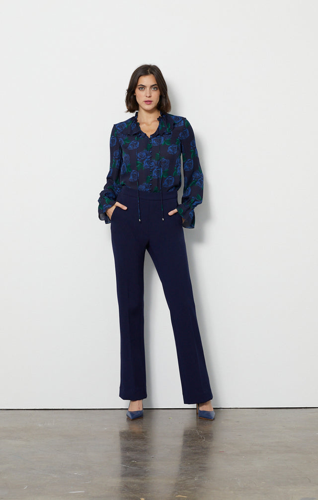 Academy - Blue Stretch Pants- Look