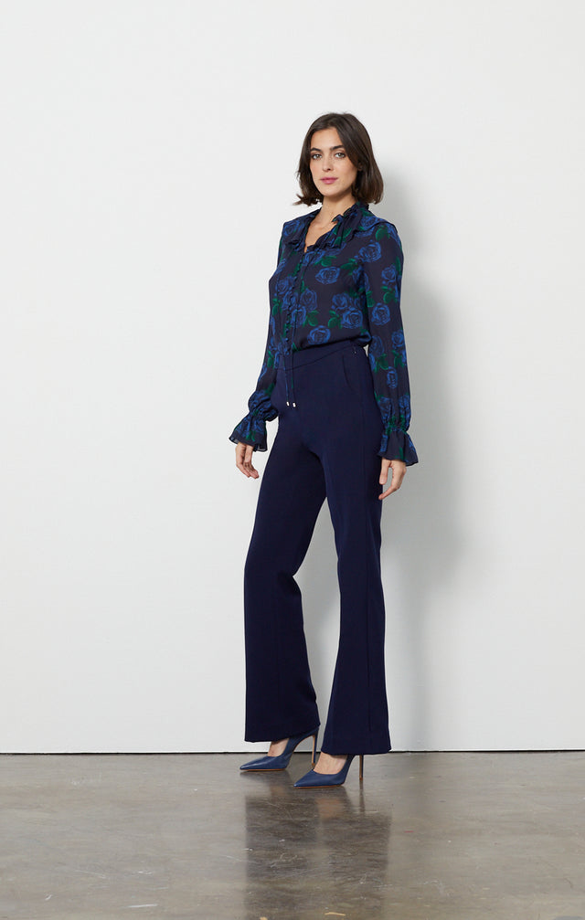 Academy - Blue Stretch Pants- Look