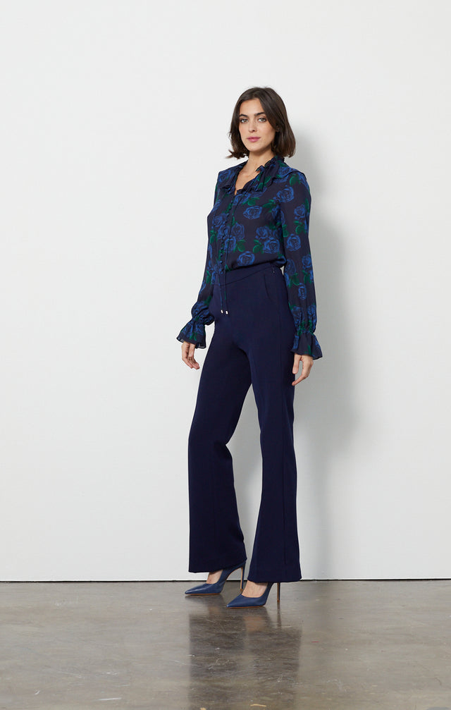 Academy - Blue Stretch Pants- Look