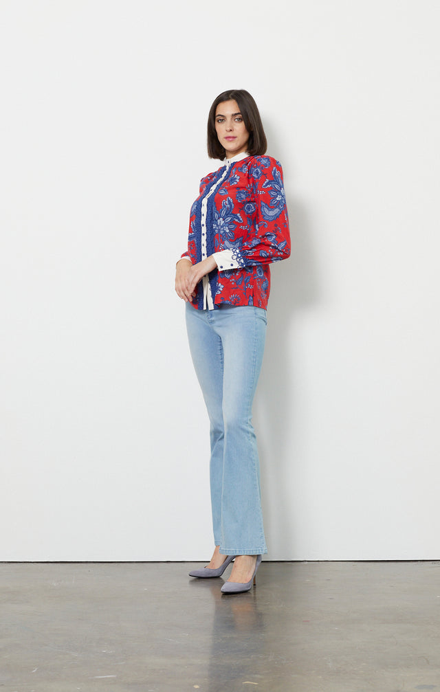 Trellis - Embellished Floral Blouse- Look