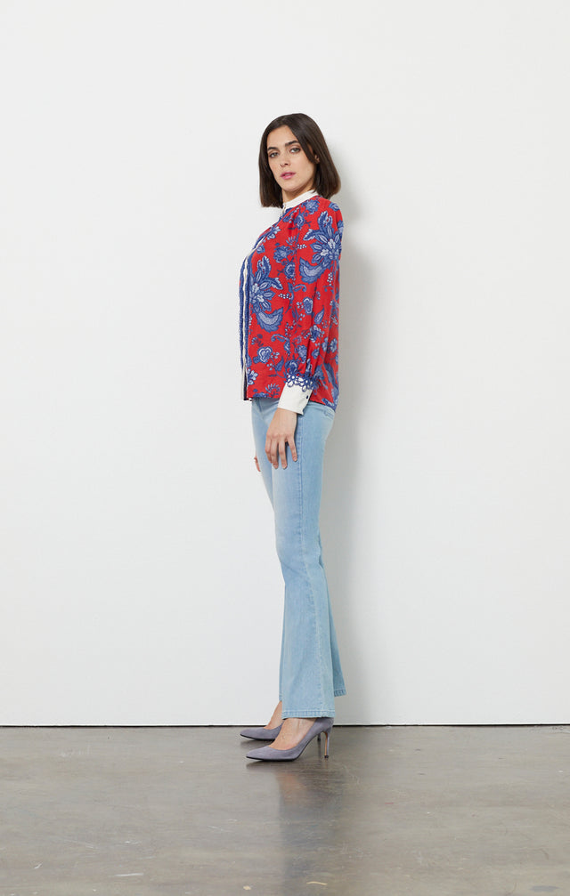 Trellis - Embellished Floral Blouse- Look