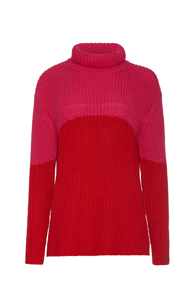Compote - Colorblock Knit Turtleneck - Product Image