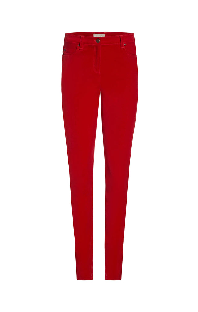 Flash - Red Stretch Velveteen Jeans - Product Image