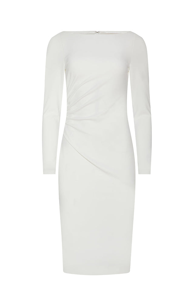 Frosted - Shirred Scuba Crêpe Sheath - Product Image