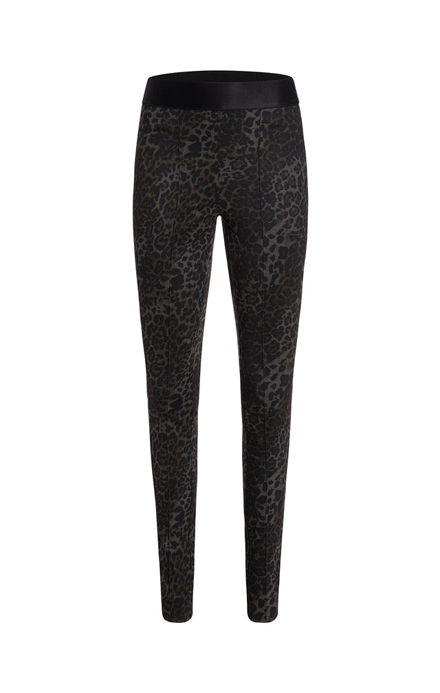 Jaguar - Animal Print Ponte Pull-On Leggings - Product Image
