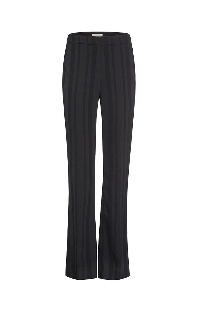 Panther - Shadow Stripe Satin Tuxedo Pants - Product Image