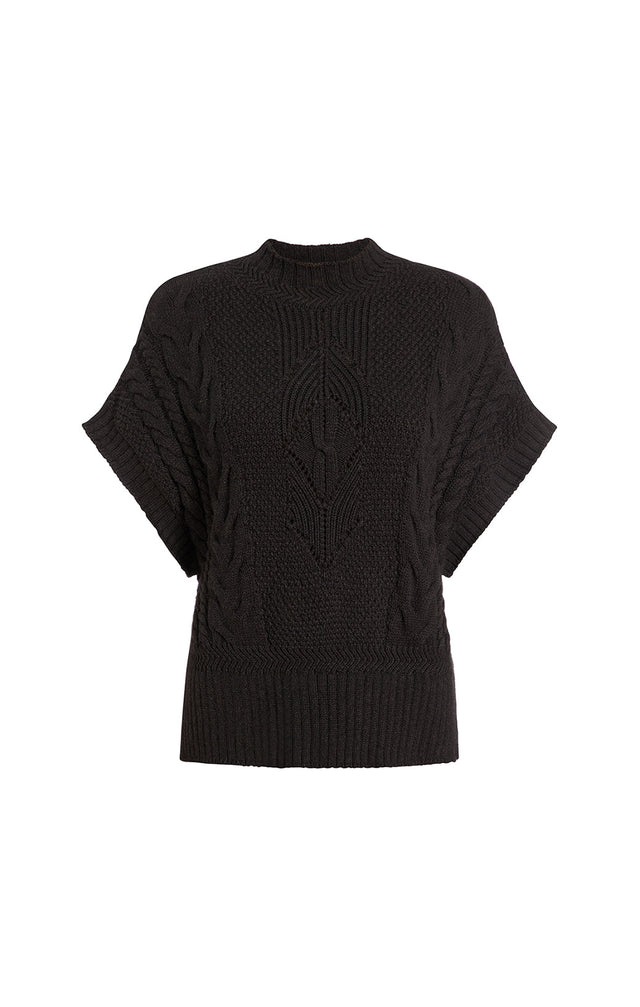 Rendezvous - Pullover Knit Cable Shell - Product Image